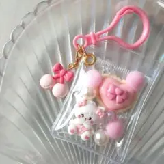 キャンディバックキーホルダー　ねこ　ピンク