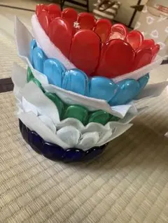 花瓶　ガラス　岩田糸子 岩田ガラス 花ごよみ 花瓶 岩田糸子作 : アンティーク慈光