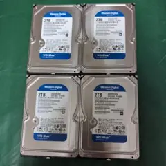 【新古品使用時間10時間以内】HDD 2TB 3.5インチ✕４個