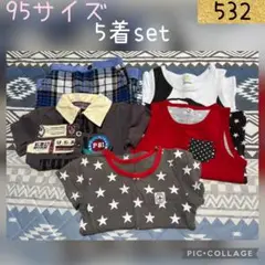 ベビー服 95 Tシャツ 半袖 半ズボン タンクトップ ミッキー 星 チェック
