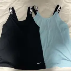 NIKE タンクトップ ヨガウェア水色 黒色 2枚セット