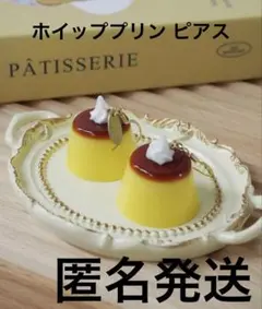 Fake Food Accessories ホイッププリン ピアス