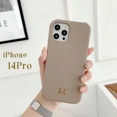 大好評♡ iPhone14Pro iPhoneケース　レザー　Hロゴ　韓国