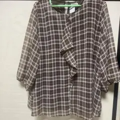 婦人　トップス　3L 茶　新品　お値下げ不可