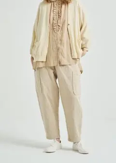 a+koloni　コロニー　C/L接結 サイドポケットパンツ　NATURAL