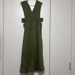 美品✦LaxDanTia マキシ丈ワンピース Mゆったり グリーン