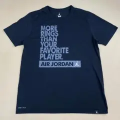 AIR JORDAN Tシャツ ドライフィット ブラック スポーツ 英字ロゴ
