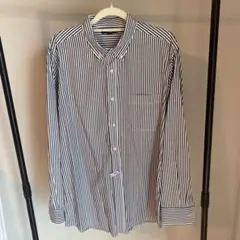 UNIQLO ワイシャツXLサイズ　黒ストライプ