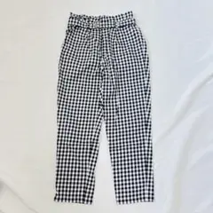 美品 グレースコンチネンタル ギンガムチェックパンツ　ベルト付き 36