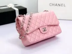 CHANEL ピンク キルティング ショルダーバッグ