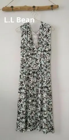 【L.L .Bean】ノースリーブワンピース　花柄　XS
