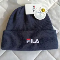 FILA ニット帽 ネイビー