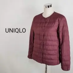 UNIQLOレディースXLウルトラライトダウンコンパクトジャケット赤系Vネック可