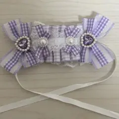 ヘッドドレス ぬい服 ぬいぐるみ 推し活 紫