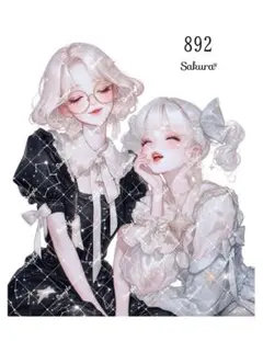 《No.892》オリジナル人物ステッカー 女の子 シール ステッカー