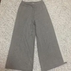 ワイドパンツ　ニットパンツ　グレー　ストラディバリウス　Stradivarius