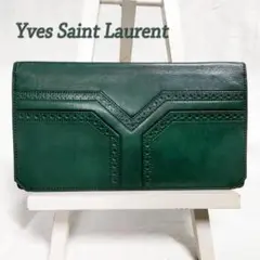サンローラン 長財布 Yロゴ切替 薄型 YvesSaintLaurent
