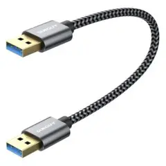 USBケーブル 0.3M タイプAオス 短い USBケーブル 金メッキコネクタ