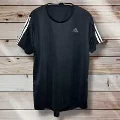 adidas ブラック ショートスリーブ 半袖Tシャツ メンズ サイズL