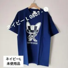 オリンピック2020 公式 マスコットTシャツ ネイビー L 0807 - ❺
