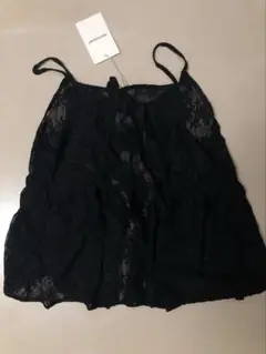 黒 レース フレアキャミソール 新品