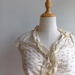 rebecca taylor 花柄ブラウス フリル クリーム色