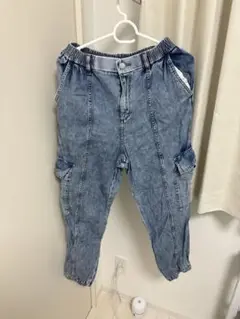 GUライトブルー カーゴパンツ M