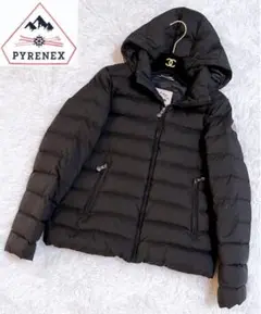 PYRENEX ピレネックス ブラック ショート丈ダウン 38 Mサイズ