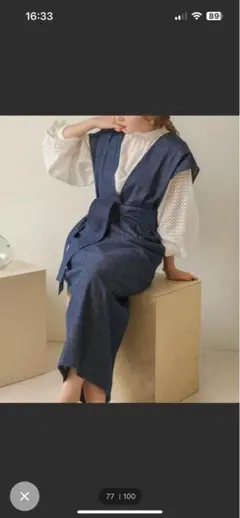 【美品】Bab デニム　ジャンスカ　ワンピース