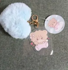 新品　未使用　mikko charactersふわふわキーホルダー❤︎ラテ