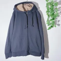 ユニクロ レディース ボアスウェットフルジップパーカー 暖かい 冬服 XL