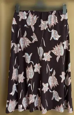 ローラアシュレイ LAURA ASHLEY ジャージ素材 花柄スカート