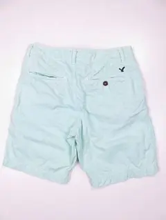 【値下げ】アメリカンイーグル　ハーフパンツ　ロゴ入り　ミントグリーン　３０/M