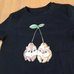 チップとデール Tシャツ 黒