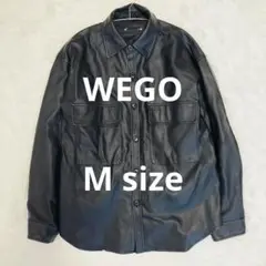 【美品】WEGO ウィゴー オーバーサイズ フェイク レザー カーコート M
