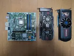 Intel Core i5-2400付きマザーボード グラフィックボード2枚