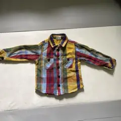 BREEZE チェック柄シャツ90.GAPシャツ80 セット売り