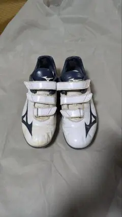 Mizuno 野球 ポイントスパイク ホワイト/ネイビー 26.5