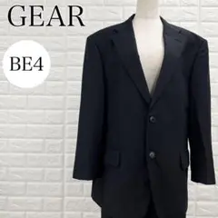 GEAR メンズスーツ ブラック ストライプ 静電防止 セットアップ A3831