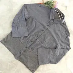 ✨美品✨ ESPIE ボーダー切替シャツ 7分袖 サイズ40 L ワイド袖
