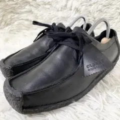 本革　Clarks クラークス ナタリー　レザー　スニーカー　ブラック　24