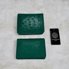 未使用　オーストリッチ　財布　カードケース　2点セット　レザー