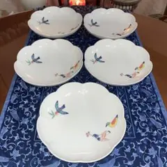 未使用品 香蘭社 花小鳥 深皿 中皿 5枚 輪花 小鳥 鳥 未使用品 香蘭社 花小鳥 深皿 中皿 5枚 輪花 小鳥 鳥 - メルカリ