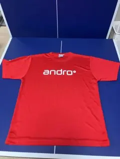 【卓球】andro ナパTシャツ レッド（Ｓサイズ）