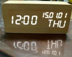 木製デジタル置時計