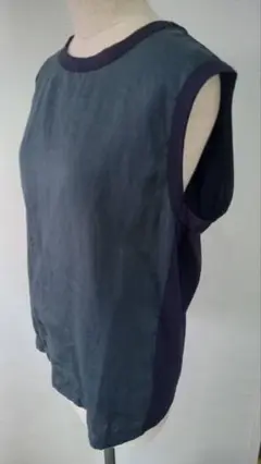 ★超美品 プレインピープル PLAIN ツートーン カットソー ノースリーブ