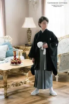 着付カンタン紋付き羽織袴セット 140㎝ 145㎝ 150㎝ 小学生 男の子