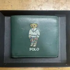 POLO RALPH LAUREN 緑色 二つ折り財布