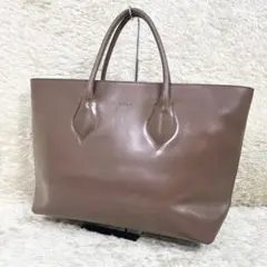 【美品】FURLA フルラ レザー A4可 台形 トートバッグ ブラウン
