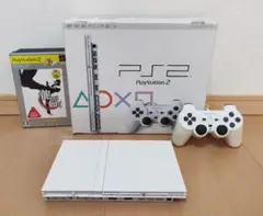 動作品PlayStation 2 本体 ホワイト コントローラー付き
